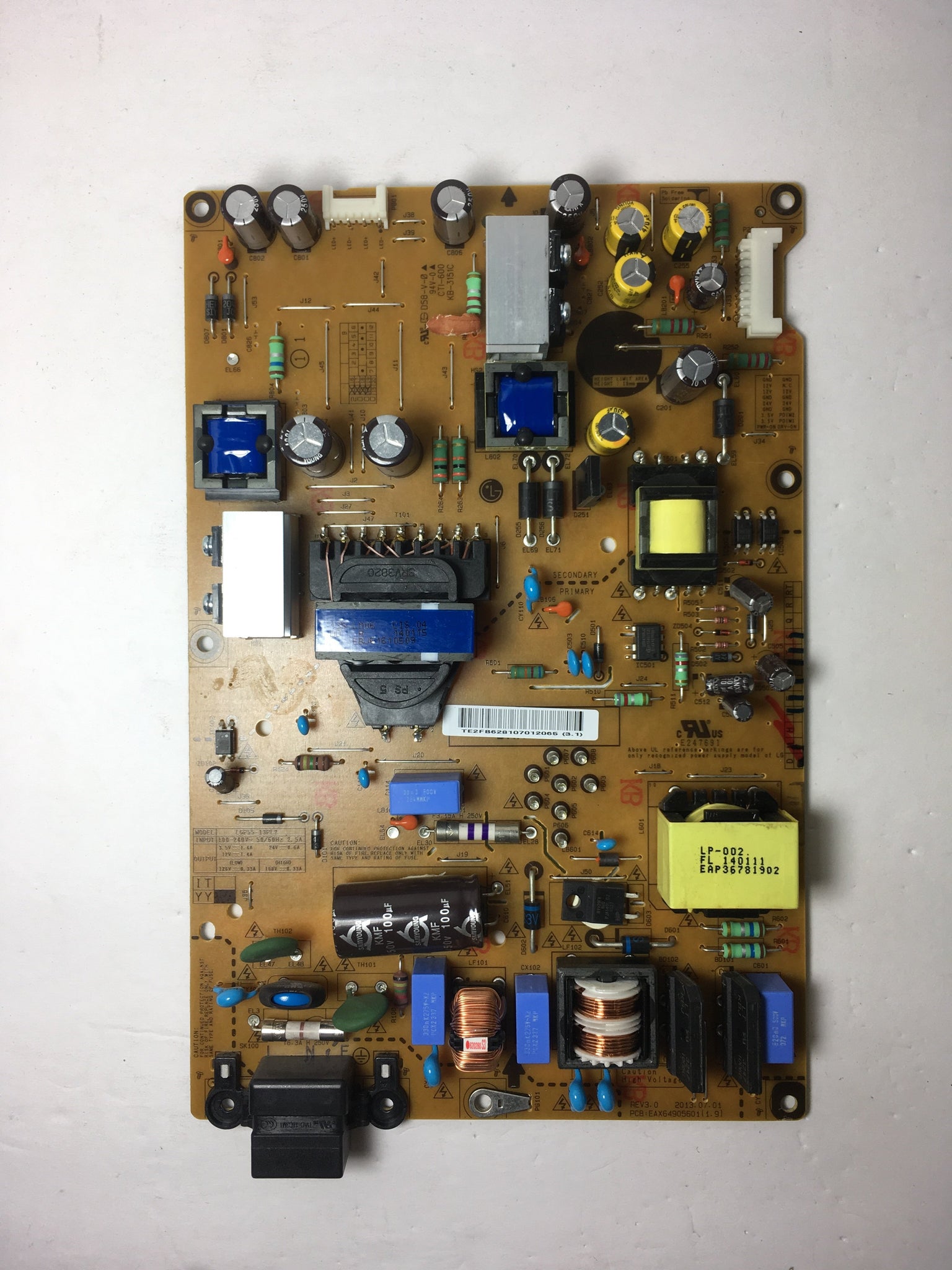LG EAY62810701 (3PAGC10124A-R) Power Supply / LED Board