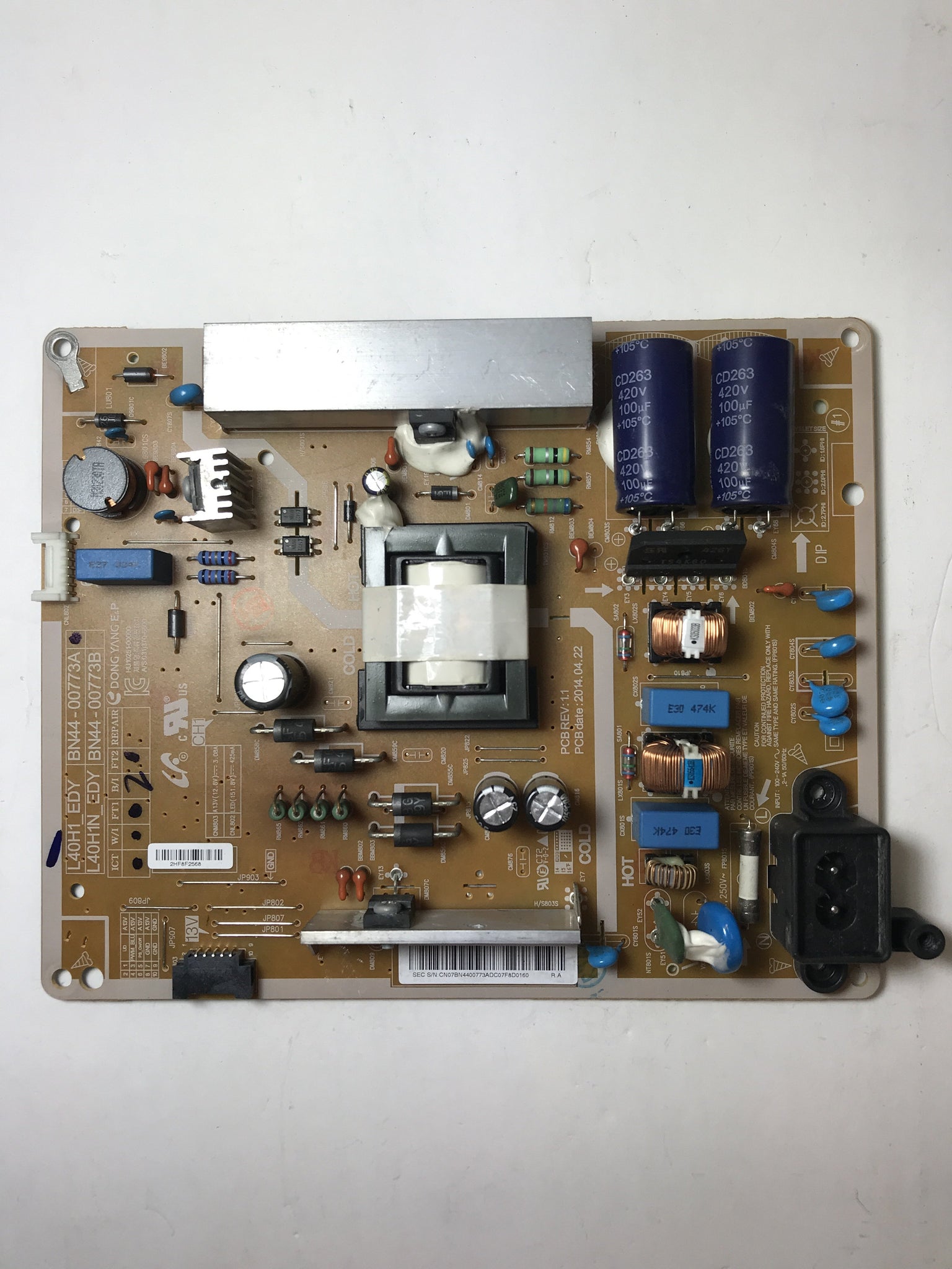 Samsung BN44-00773A Power Supply/LED Board