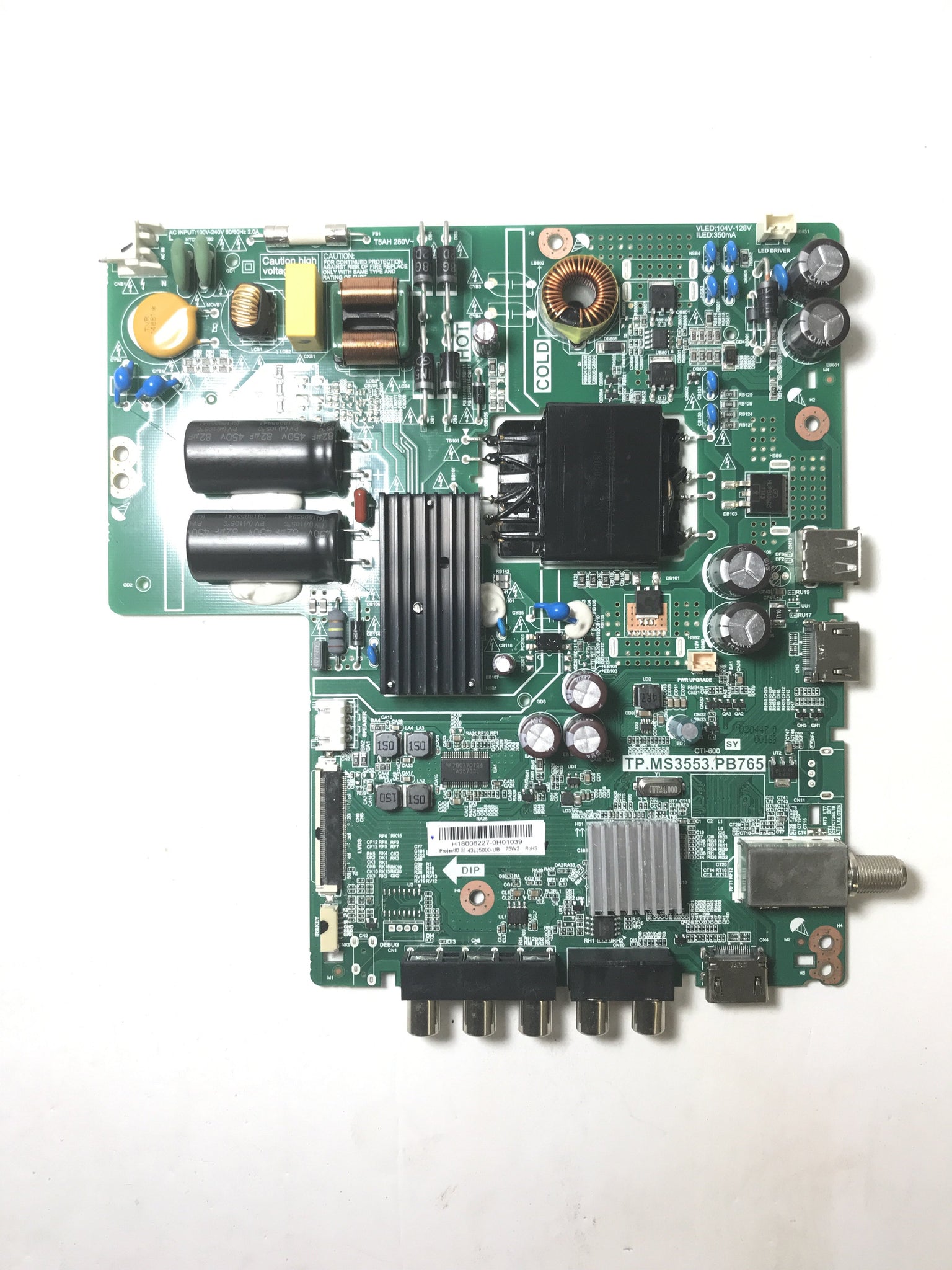 LG 3200450396 Main Board/Power Supply Board for 43LJ5000-UB.CUSGLH