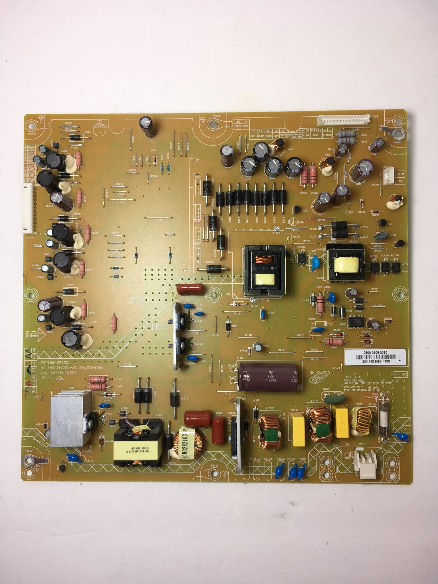 Vizio 0500-0605-0390 (FSP156-3PSZ01) Power Supply / LED Board