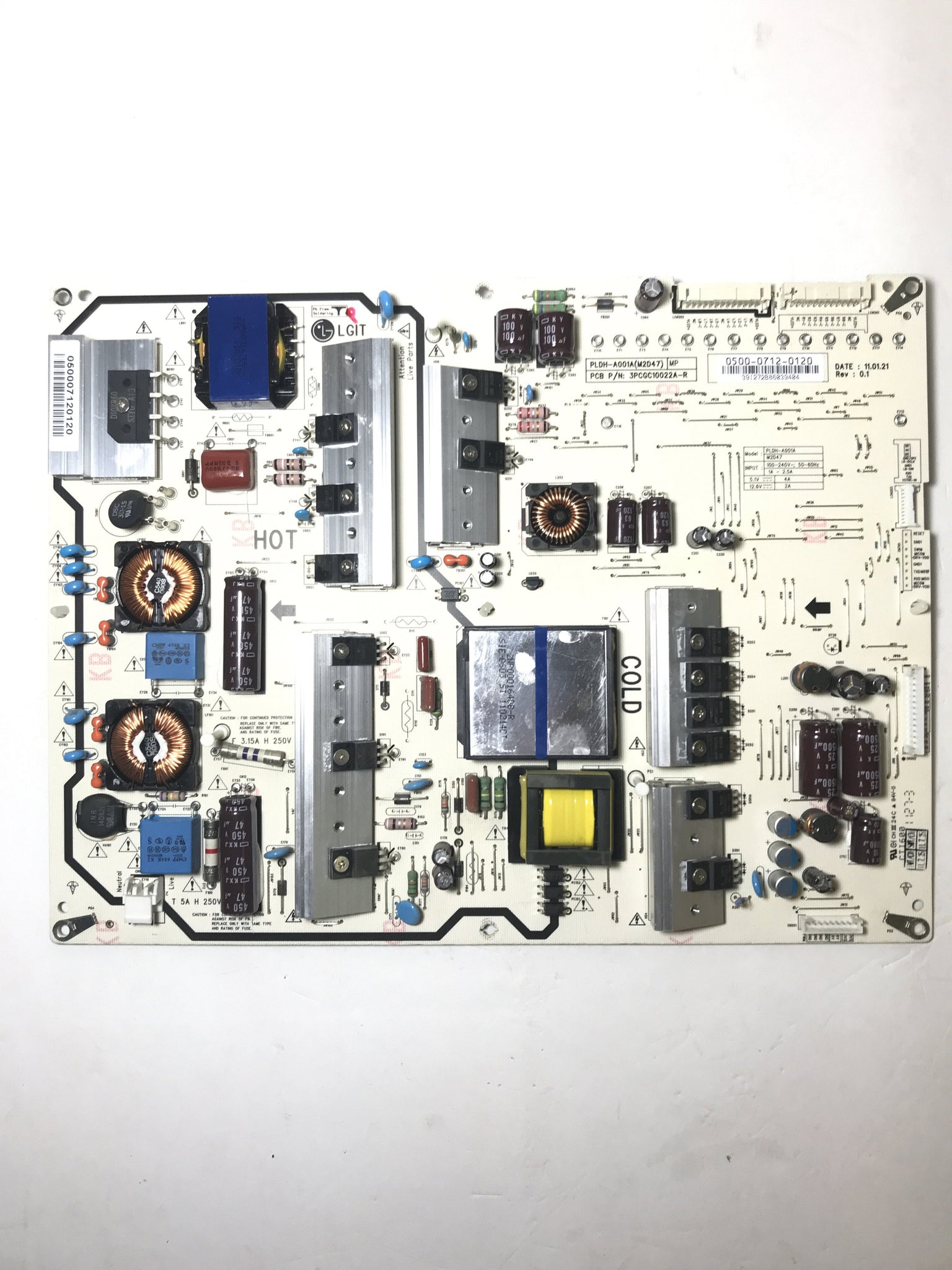 Vizio 0500-0712-0120 (PLDH-A001A) Power Supply / LED Board