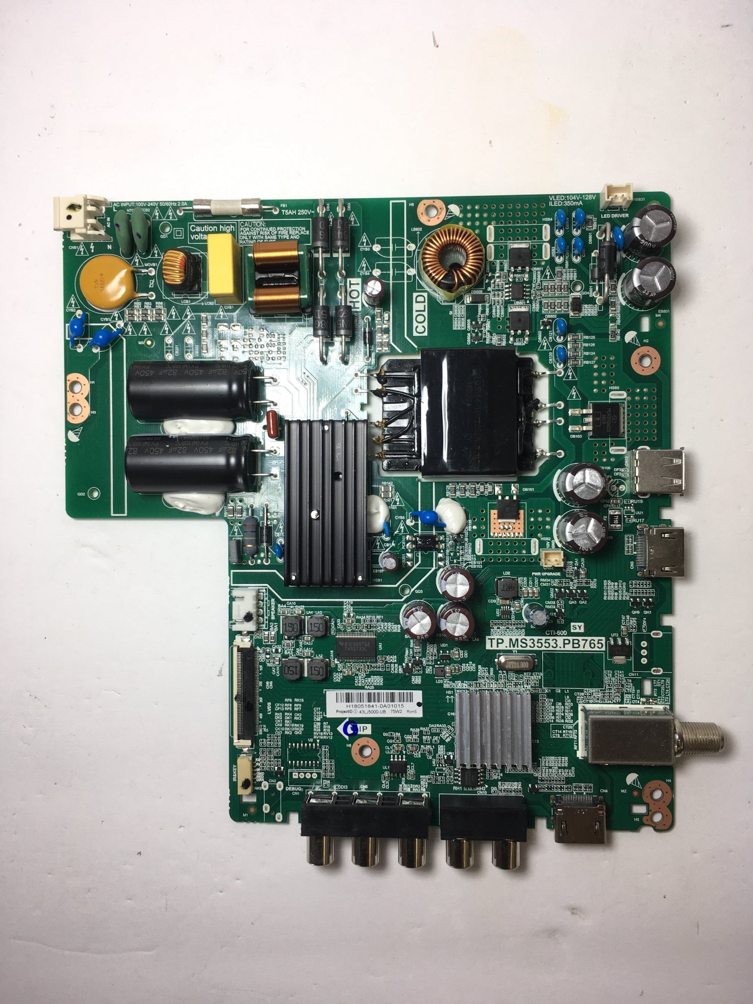 LG 3200503298 Main Board/Power Supply Board for 43LJ5000-UB.CUSGLH