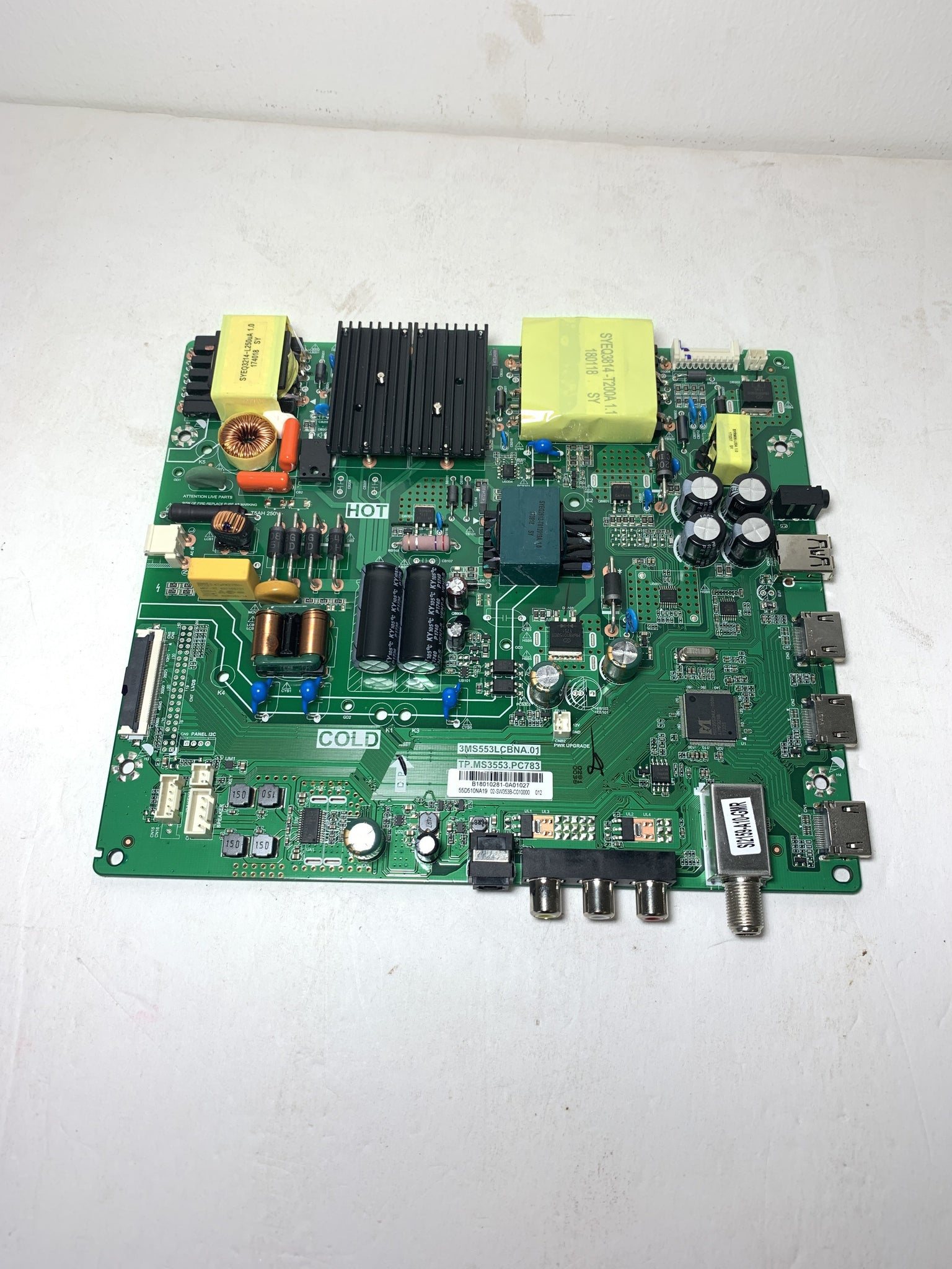 Insignia S8SW353BC010000 Main Board/Power Supply for NS-55D510NA19 (TV Rev. A)